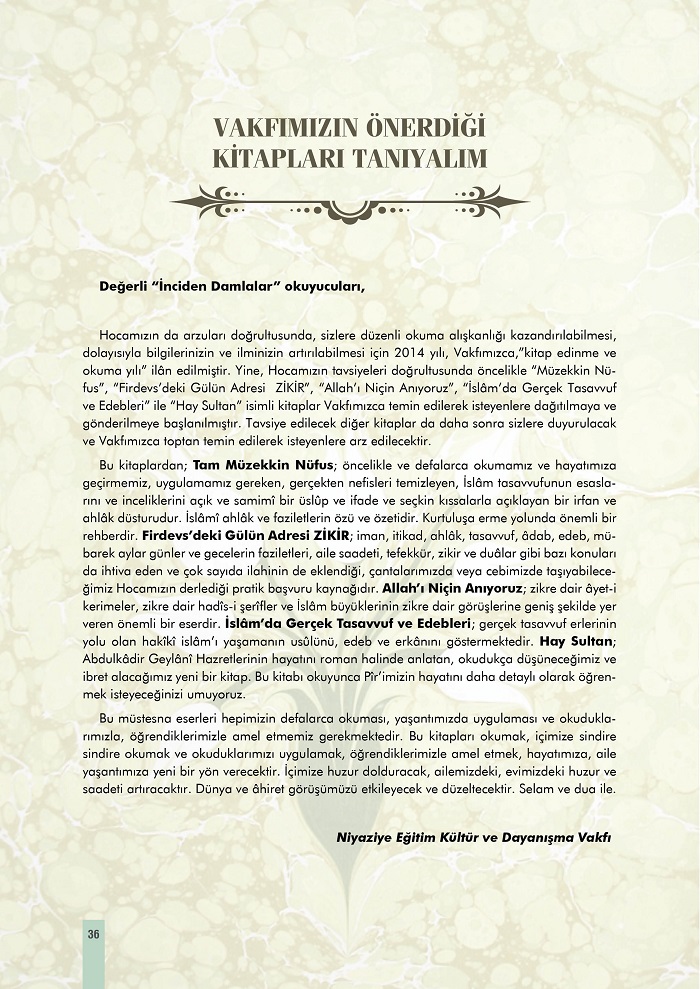 "�nciden Damlalar"�n Alt�nc� Say�s�